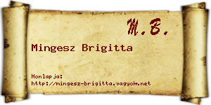Mingesz Brigitta névjegykártya